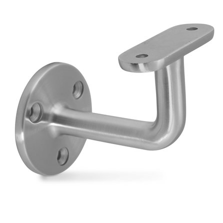 Main courante inox - carrée (40x40 mm) - avec supports de type 1 - Rampe escalier acier inoxydable 304 brossé