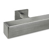 Main courante inox - carrée (40x40 mm) - avec supports de type 16 - Rampe escalier acier inoxydable 304 brossé