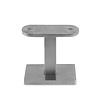 Main courante inox - carrée (40x40 mm) - avec supports de type 16 - Rampe escalier acier inoxydable 304 brossé