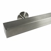 Main courante inox - carrée (40x40 mm) - avec supports de type 5 - Rampe escalier acier inoxydable 304 brossé