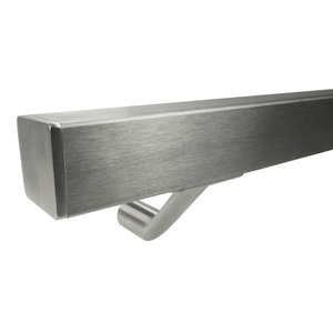 Main courante inox - carrée (40x40 mm) - avec supports de type 7