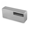 Main courante inox - rectangulaire (40x10 mm) - avec supports de type 13 - pour l'extérieur - Rampe escalier acier inoxydable 316 brossé