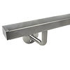 Main courante inox - rectangulaire (40x20 mm) - avec supports de type 1 - pour l'extérieur - Rampe escalier acier inoxydable 316 brossé