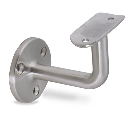 Main courante inox - ronde fine - avec supports de type 1 - pour l'extérieur - Rampe escalier acier inoxydable 316 brossé