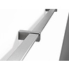 Main courante inox - rectangulaire (40x10 mm) - avec supports de type 13 - Rampe escalier acier inoxydable 304 brossé