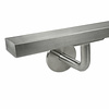 Main courante inox - rectangulaire (40x15 mm) - avec supports de type 3 - Rampe escalier acier inoxydable 304 brossé