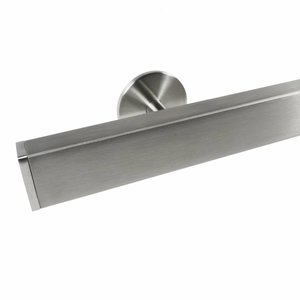 Main courante inox - rectangulaire (40x20 mm) - avec supports de type 5