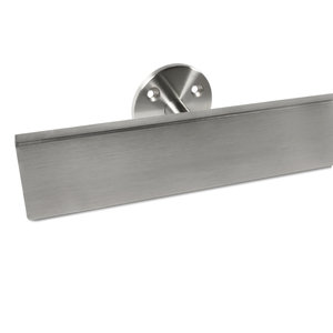 Main courante inox - rectangulaire (50x10 mm) - avec supports de type 4