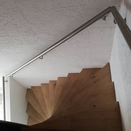 Main courante inox - ronde - Rampe escalier acier inoxydable 304 brossé