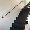 Main courante noire (revêtue) - rectangulaire (40x10 mm) - Rampe escalier acier thermolaqué noir - RAL 9005