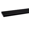 Main courante noire (revêtue) - rectangulaire (50x10 mm) - Rampe escalier acier thermolaqué noir - RAL 9005