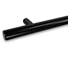 Main courante noire (revêtue) - ronde fine - avec supports de type 14 - Rampe escalier acier thermolaqué noir - RAL 9005