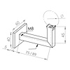 Support main courante inox - type 11 - rond - pour une rampe escalier ronde - acier inoxydable 304 brossé