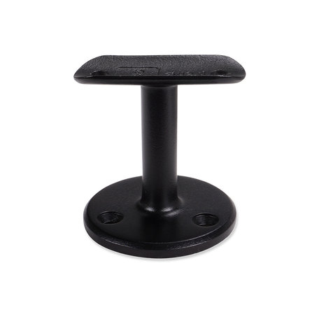 Support main courante noir - type 4 - rond - pour une rampe escalier ronde - pour l'extérieur - acier thermolaqué noir - RAL 9005