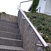 Main courante inox - pour l'extérieur - ronde - Rampe escalier acier inoxydable 316 brossé