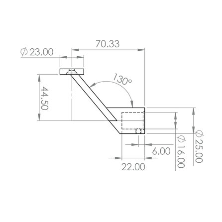 Support main courante inox - type 7 luxueux - plat - pour une rampe escalier rectangulaire / carrée - acier inoxydable 304 brossé