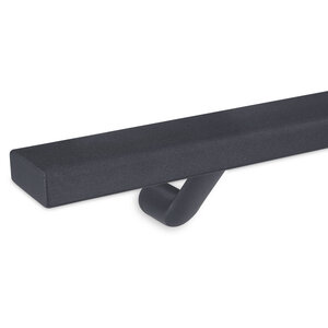 Main courante anthracite - rectangulaire (50x20 mm) - avec supports de type 7
