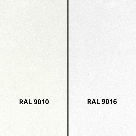 Main courante blanche revêtue) - rectangulaire (50x10 mm) - avec supports de type 5 - Rampe escalier acier thermolaqué blanc - RAL 9010 ou 9016