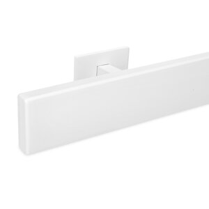 Main courante blanche - rectangulaire (50x20 mm) - avec supports de type 16