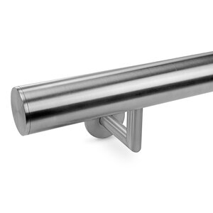 Main courante inox - ronde - avec supports de type 3 luxueux