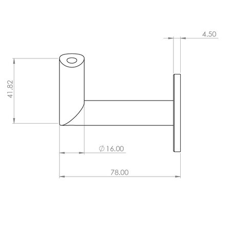 Support main courante noir - type 3 luxueux - rond - pour une rampe escalier ronde - acier thermolaqué noir - RAL 9005 Support main courante noir - type 3 luxueux - rond - pour une rampe escalier ronde - acier thermolaqué noir - RAL 9005