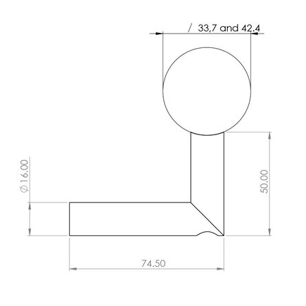 Support main courante noir - type 3 luxueux - rond - pour une rampe escalier ronde - acier thermolaqué noir - RAL 9005 Support main courante noir - type 3 luxueux - rond - pour une rampe escalier ronde - acier thermolaqué noir - RAL 9005