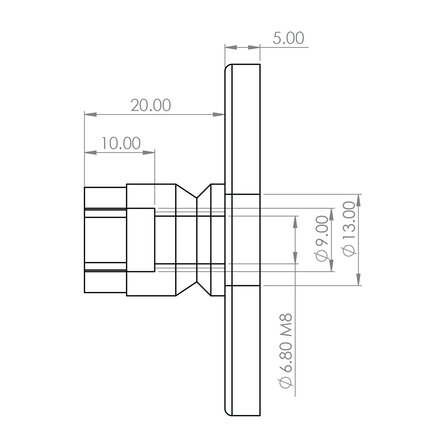 Main courante laiton (revêtue) - rectangulaire (40x20 mm) - avec supports de type 7 luxueux - Rampe escalier acier thermolaqué à l'aspect laiton / doré