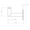 Main courante laiton (revêtue) - ronde - avec supports de type 3 luxueux - Rampe escalier acier thermolaqué à l'aspect laiton / doré