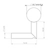 Main courante laiton (revêtue) - ronde fine - avec supports de type 3 luxueux - Rampe escalier acier thermolaqué à l'aspect laiton / doré