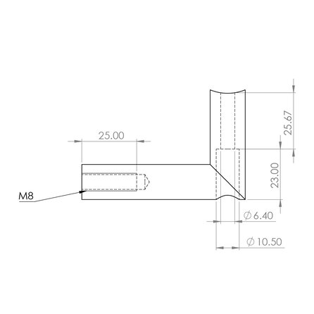 Main courante laiton (revêtue) - ronde fine - avec supports de type 3 luxueux - Rampe escalier acier thermolaqué à l'aspect laiton / doré