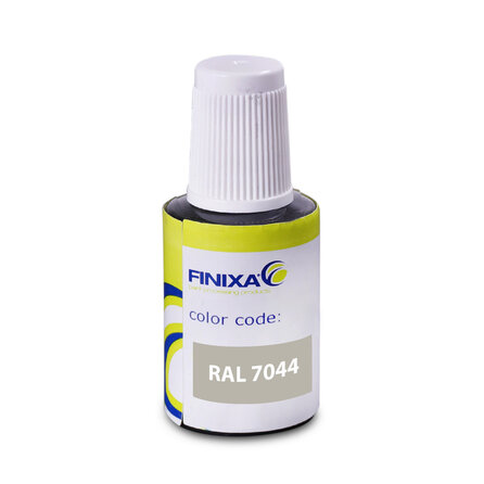 Stylo de retouche (pot de laque avec pinceau) - 20 ml de laque - RAL 7044 gris soie - pour retoucher les rayures et les petites irrégularités sur le revêtement thermolaqué