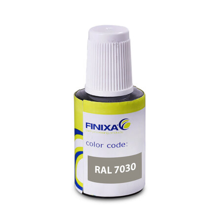 Stylo de retouche (pot de laque avec pinceau) - 20 ml de laque - RAL 7030 gris pierre - pour retoucher les rayures et les petites irrégularités sur le revêtement thermolaqué