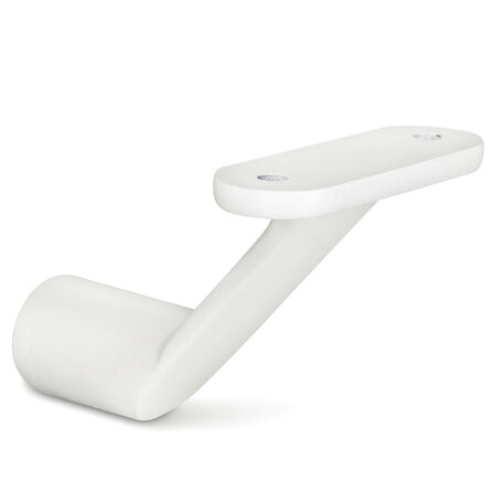 Main courante blanche (revêtue) - rectangulaire (50x10 mm) - avec supports de type 7 - Rampe escalier acier thermolaqué blanc - RAL 9016, 9010 ou 9001 Main courante blanche (revêtue) - rectangulaire (50x10 mm) - avec supports de type 7 - Rampe escalier acier thermolaqué blanc - RAL 9016, 9010 ou 9001