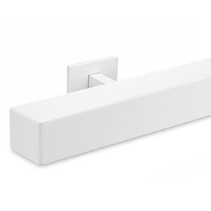 Main courante blanche - carrée (40x40 mm) - avec supports de type 16