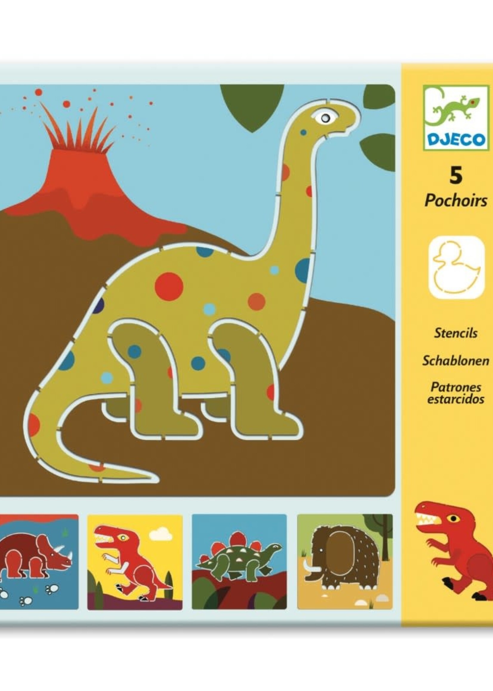Djeco Sjablonen dinosaurussen