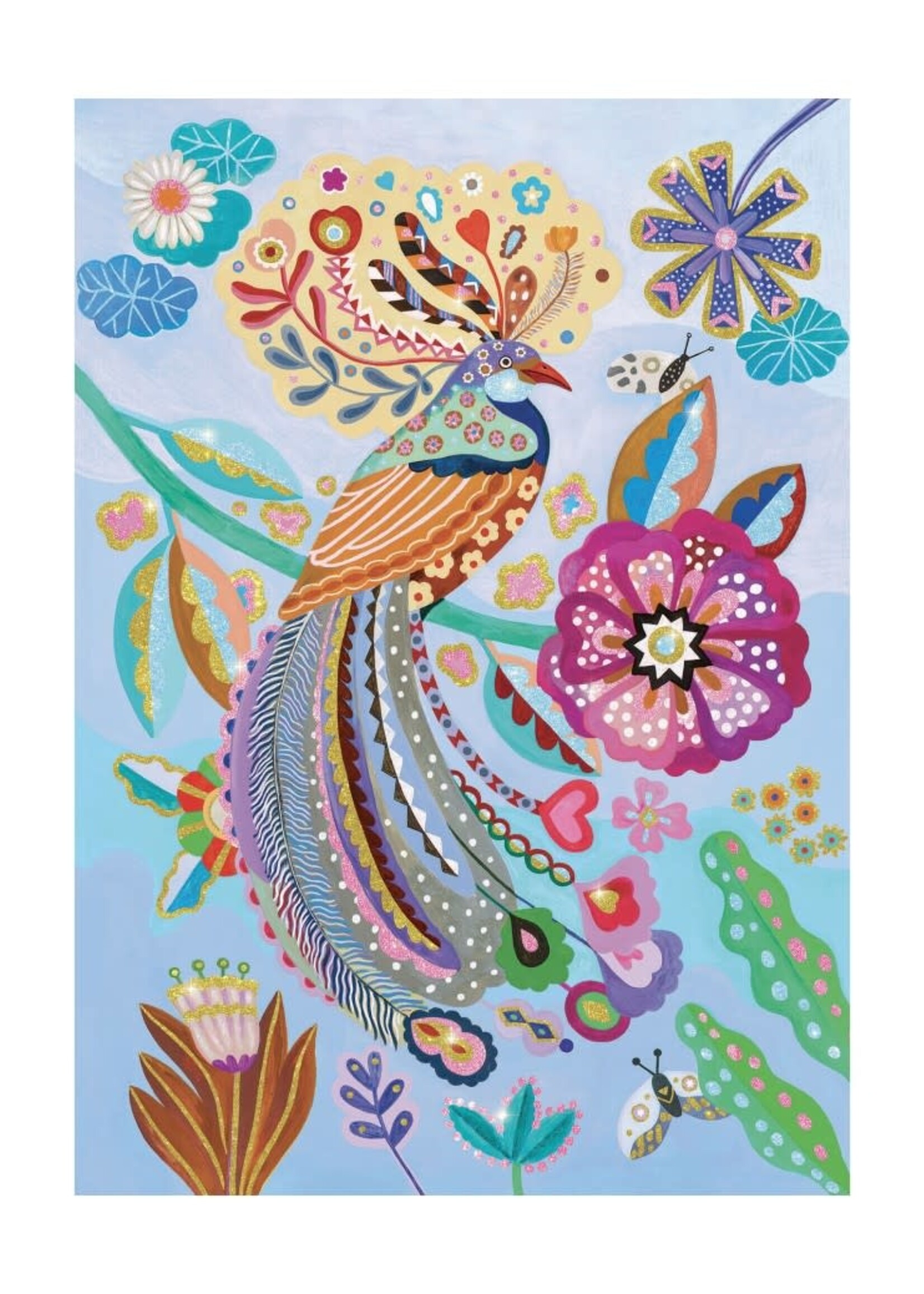 Djeco Djeco Puzzle Glitter Vogel 50pcs DJ07022