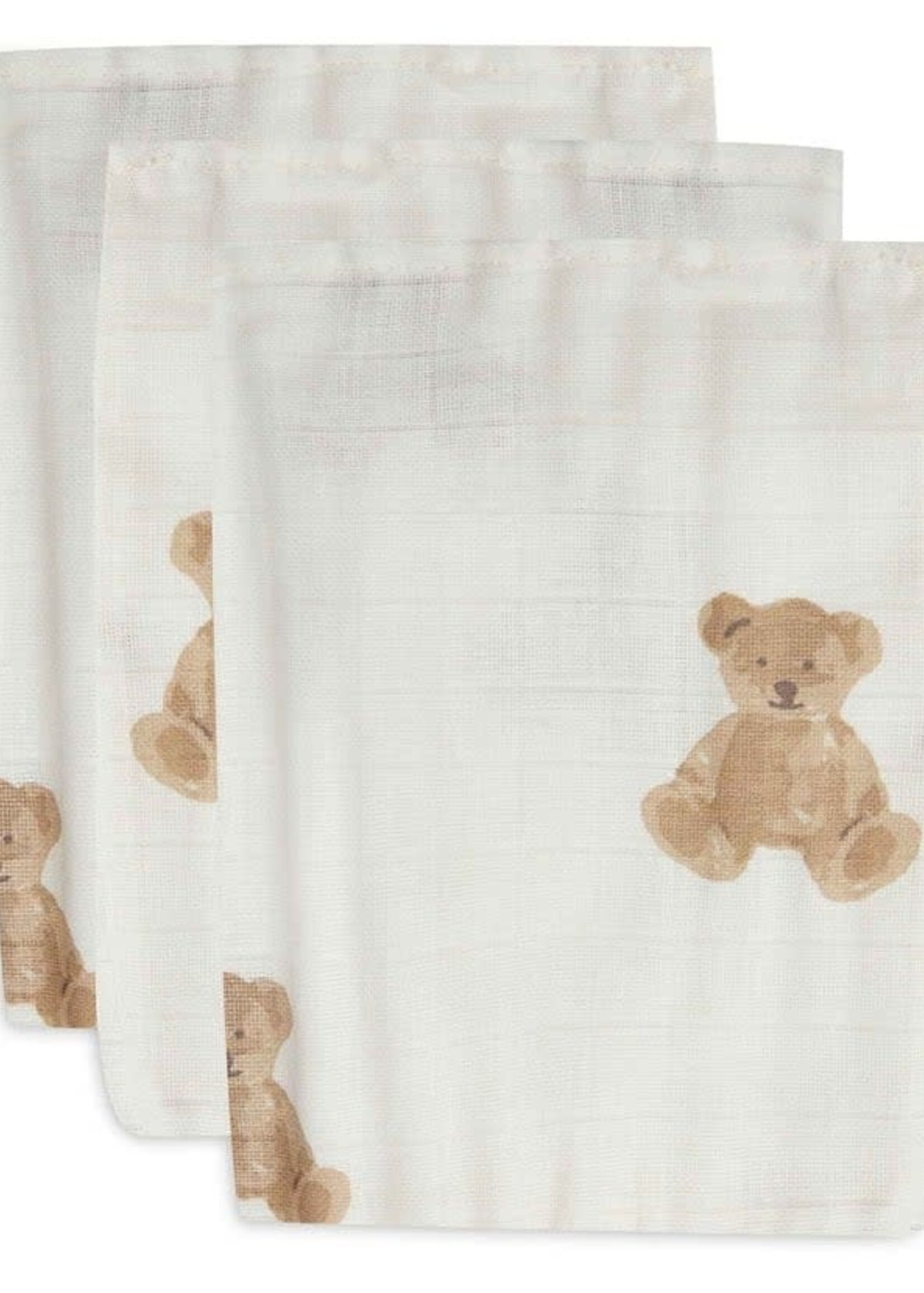 Jollein Jollein Hydrofiel washandjes Teddy Bear 3 pack