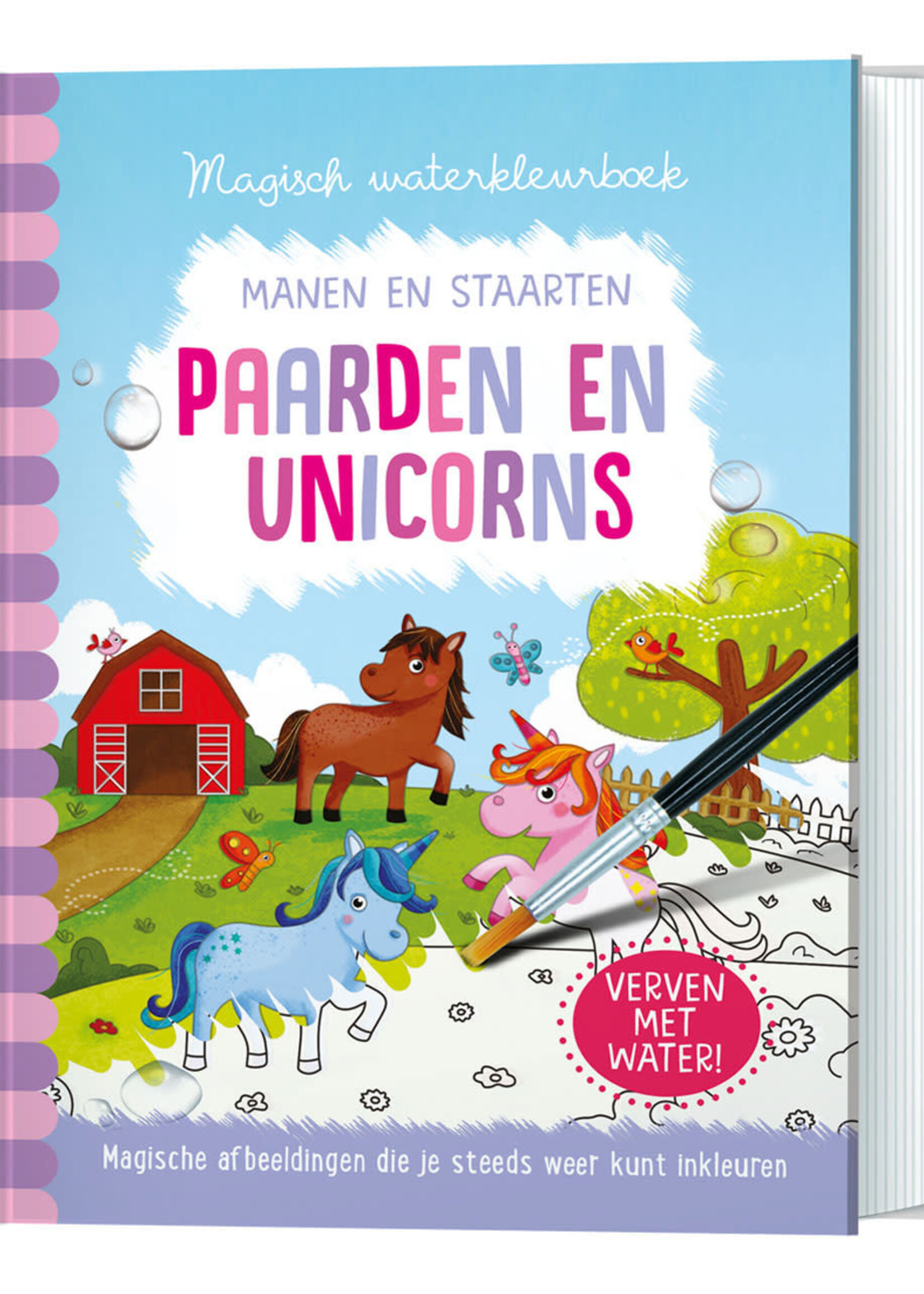 Lantaarn Lantaarn Magisch Waterkleurboek Paarden en Unicorns