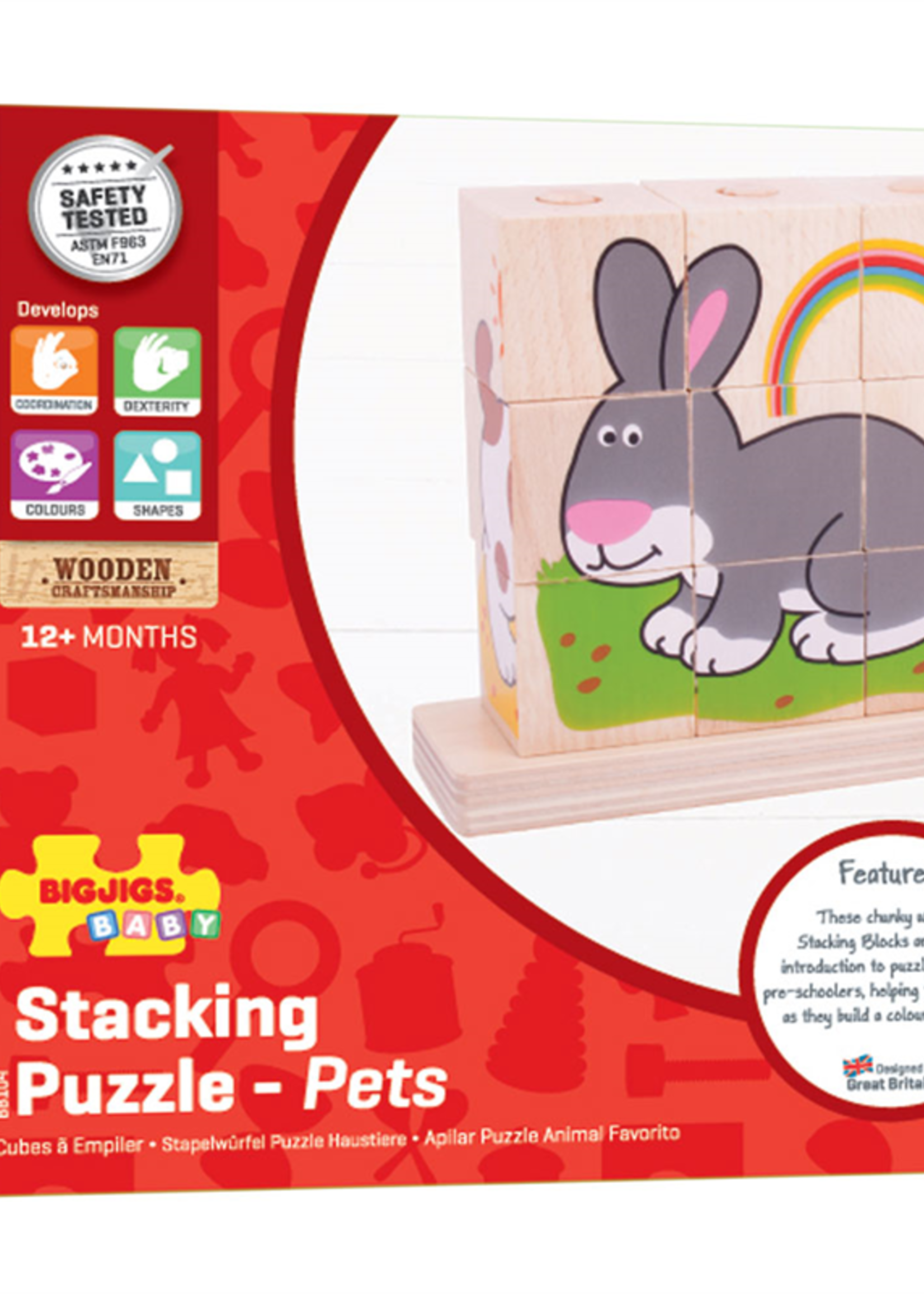 Bigjigs Toys Bigjigs  -  pets stacking puzzle animal