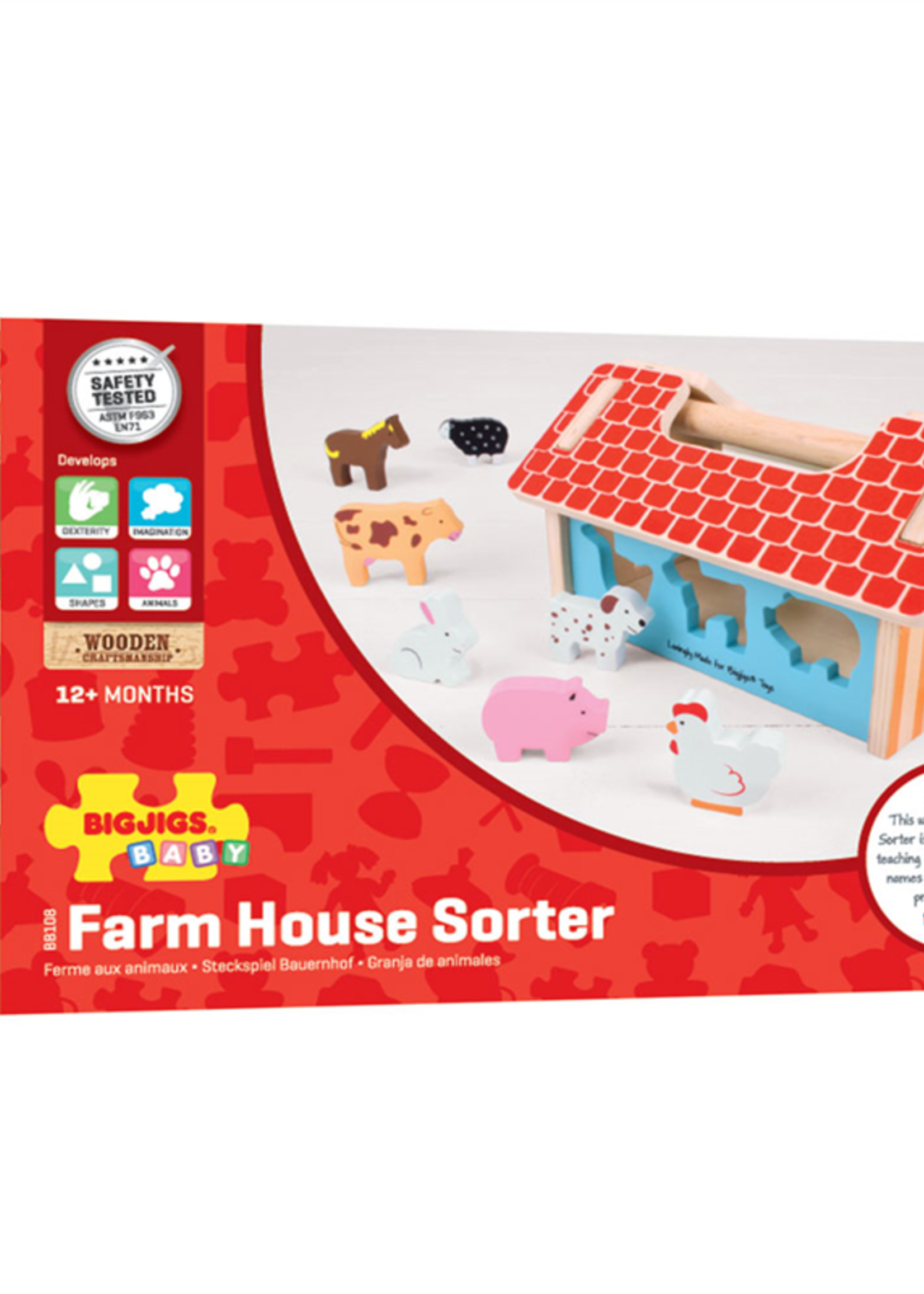 Bigjigs Toys Bigjigs toys -  farm house sorter