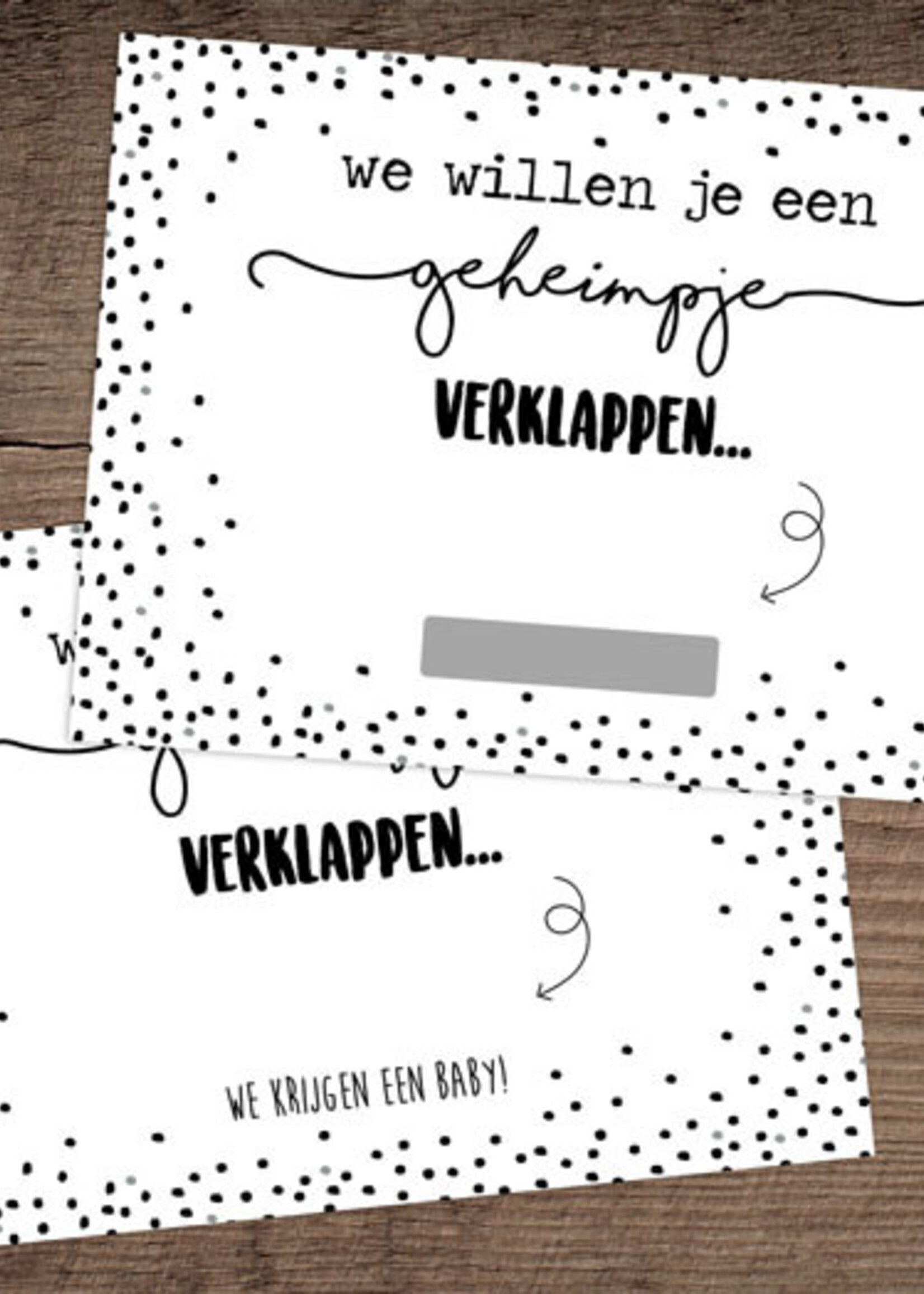 Hippekaartjes Hippekaartjes - geheimpje verklappen (we krijgen een baby)