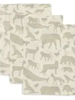 Jollein Jollein Hydrofiel Washandje Animals Olive Green 3-pack