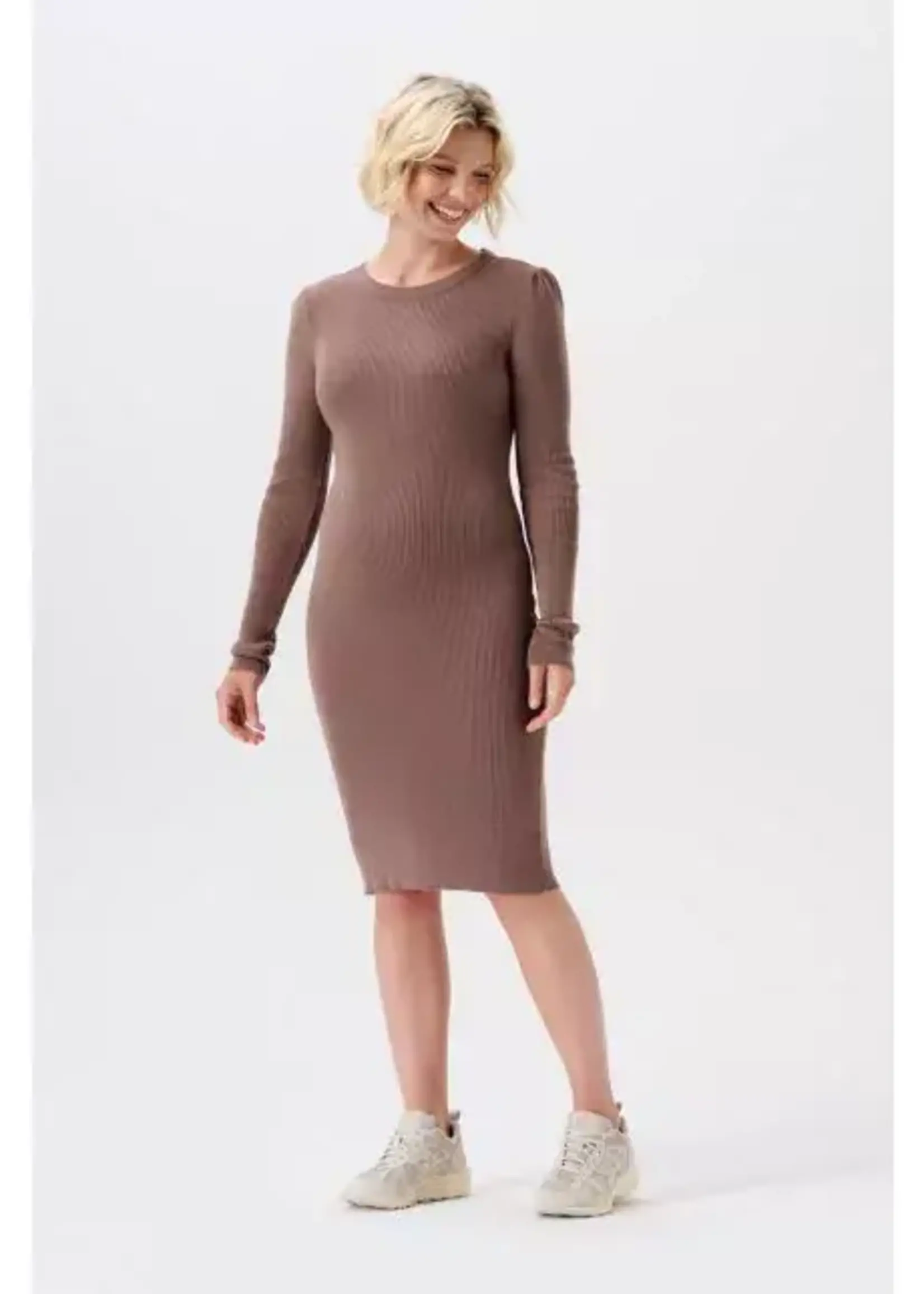 Noppies Noppies Vena Knit Dress ls Deep Taupe