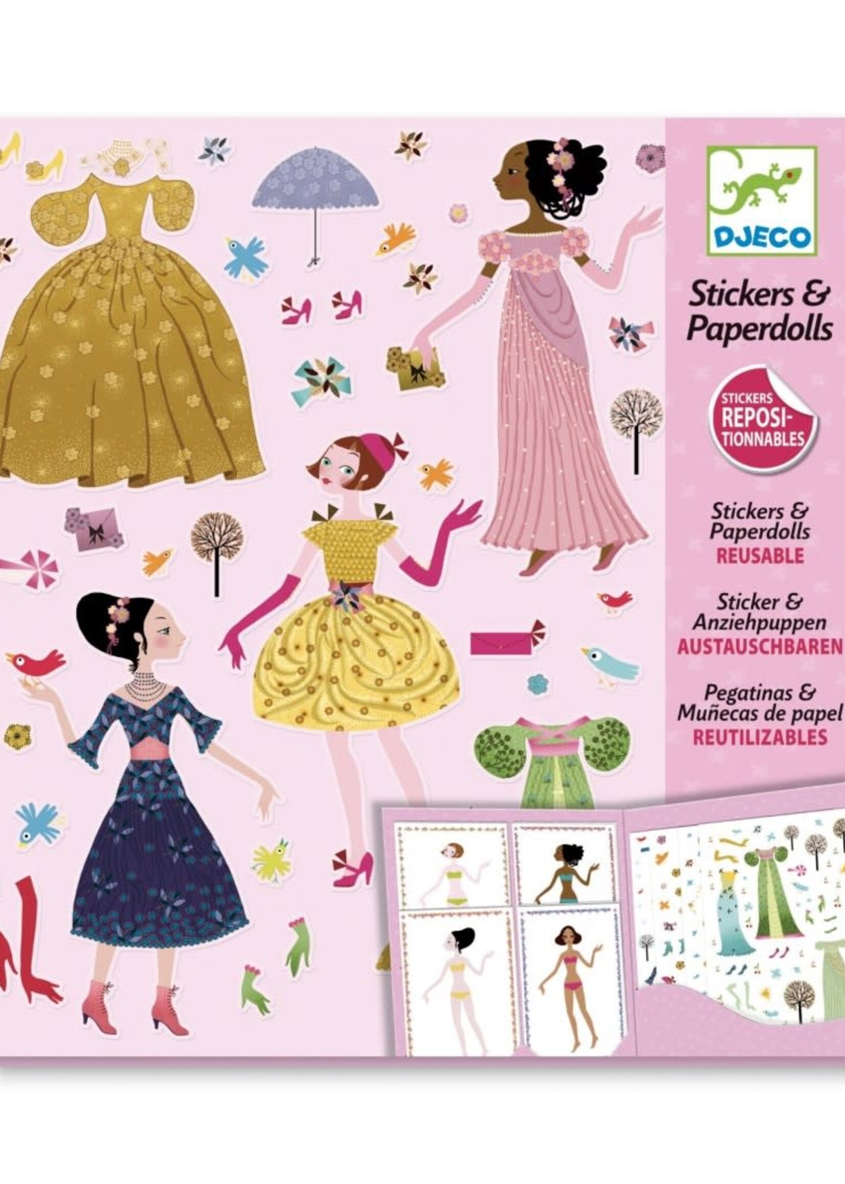 Djeco Djeco Stickers & Paper dolls Jurken voor alle seizoenen