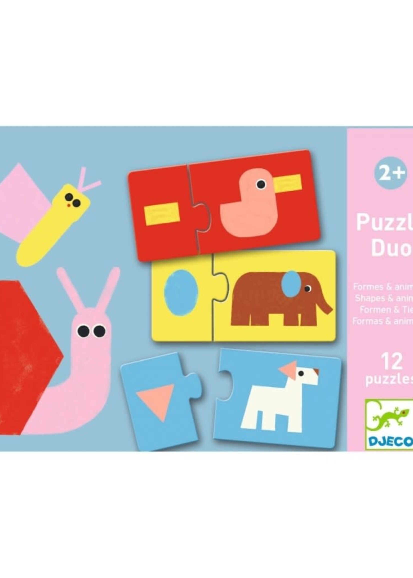 Djeco Djeco Puzzle Duo dieren en vormen