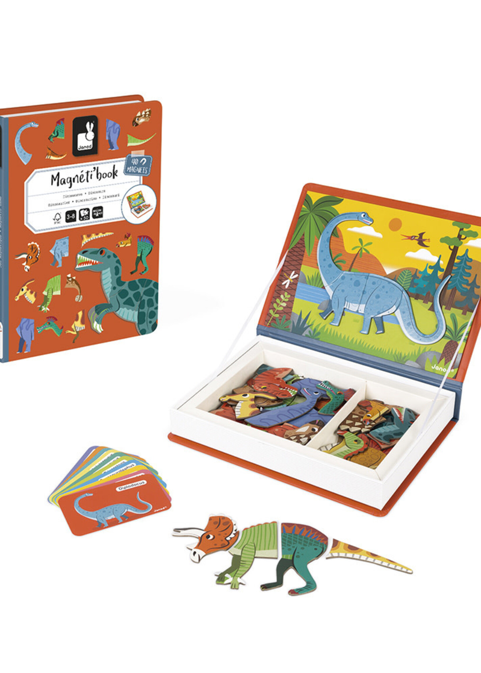 Janod Janod Magneetboek Dinosaurus