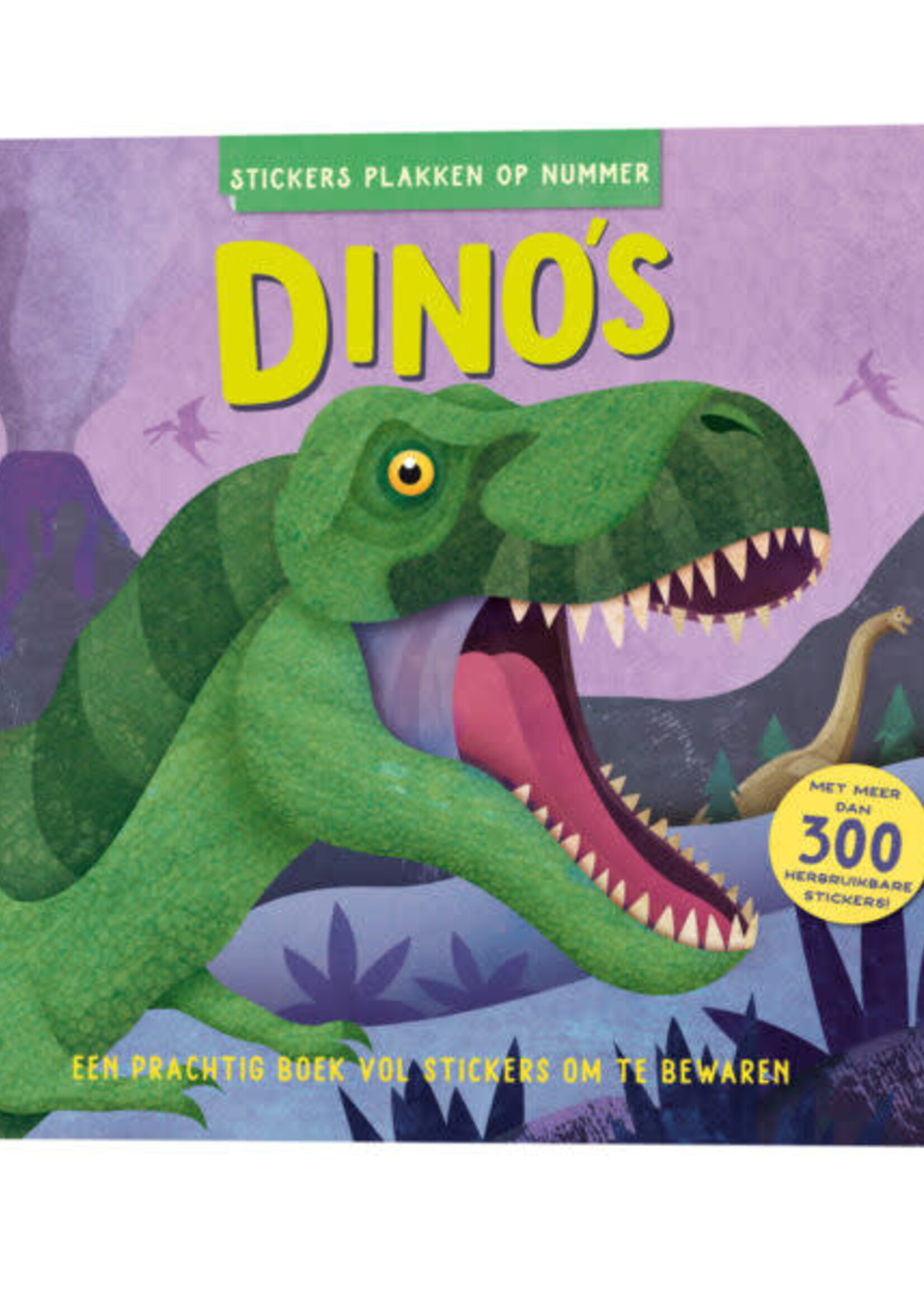 Lantaarn Lantaart - dino's stickers plakken op nummer