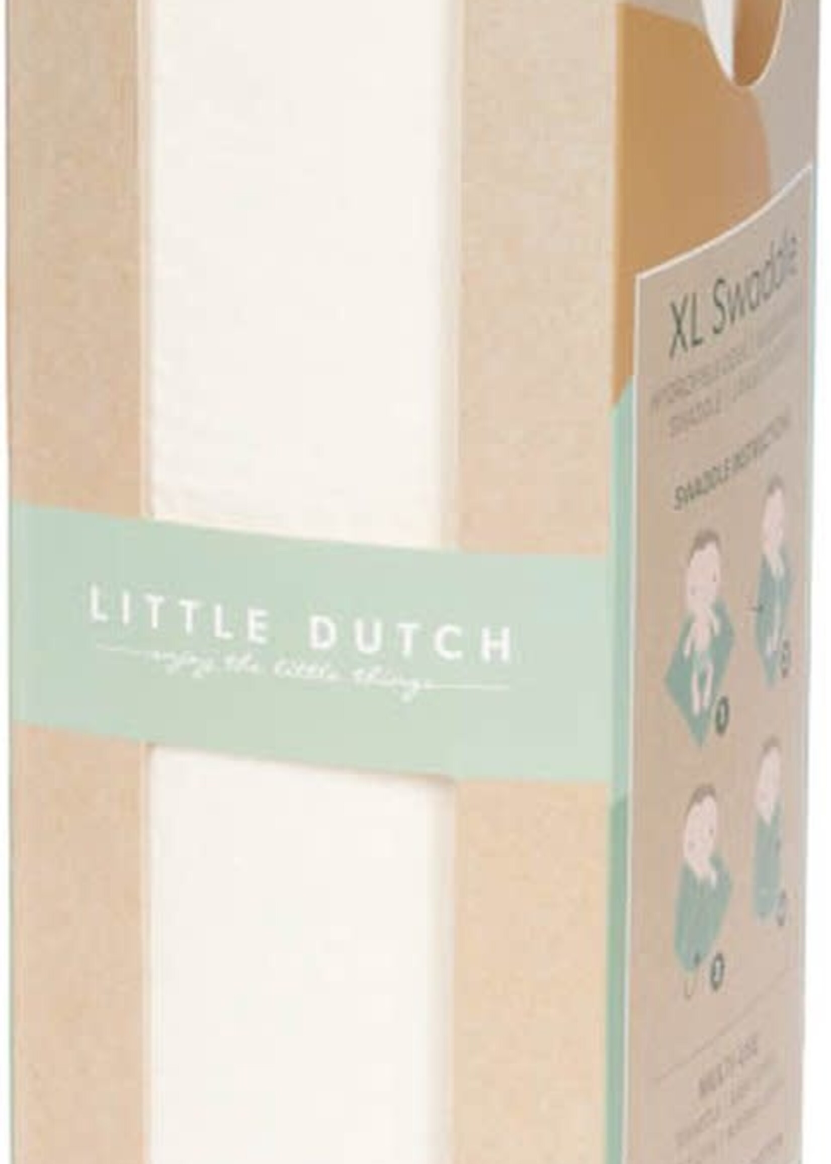 Little Dutch Little Dutch - xl swaddle pure soft white 120 x 120 cm