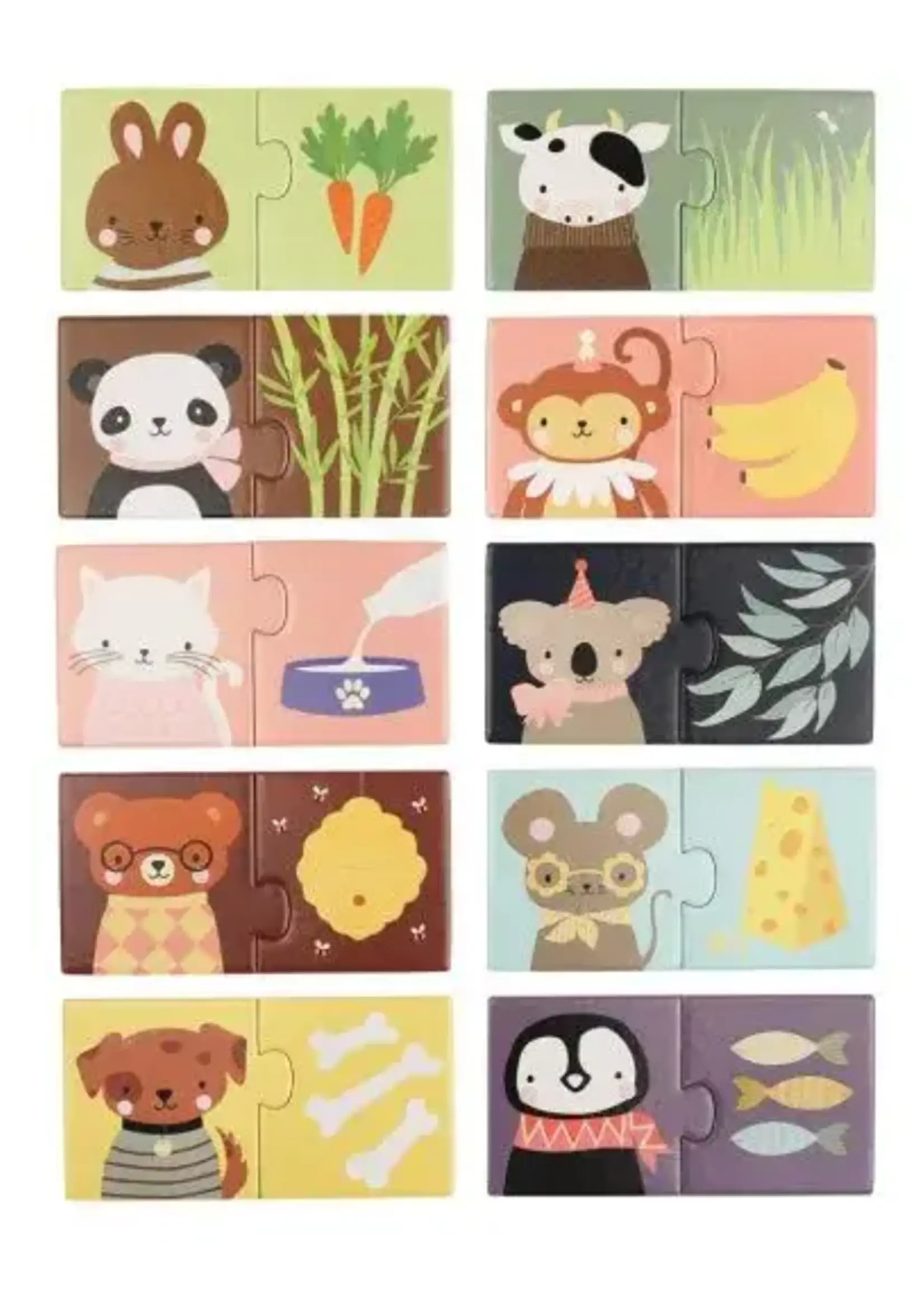 A Little Lovely Company A Little Lovely Company - matching puzzle animal snacks