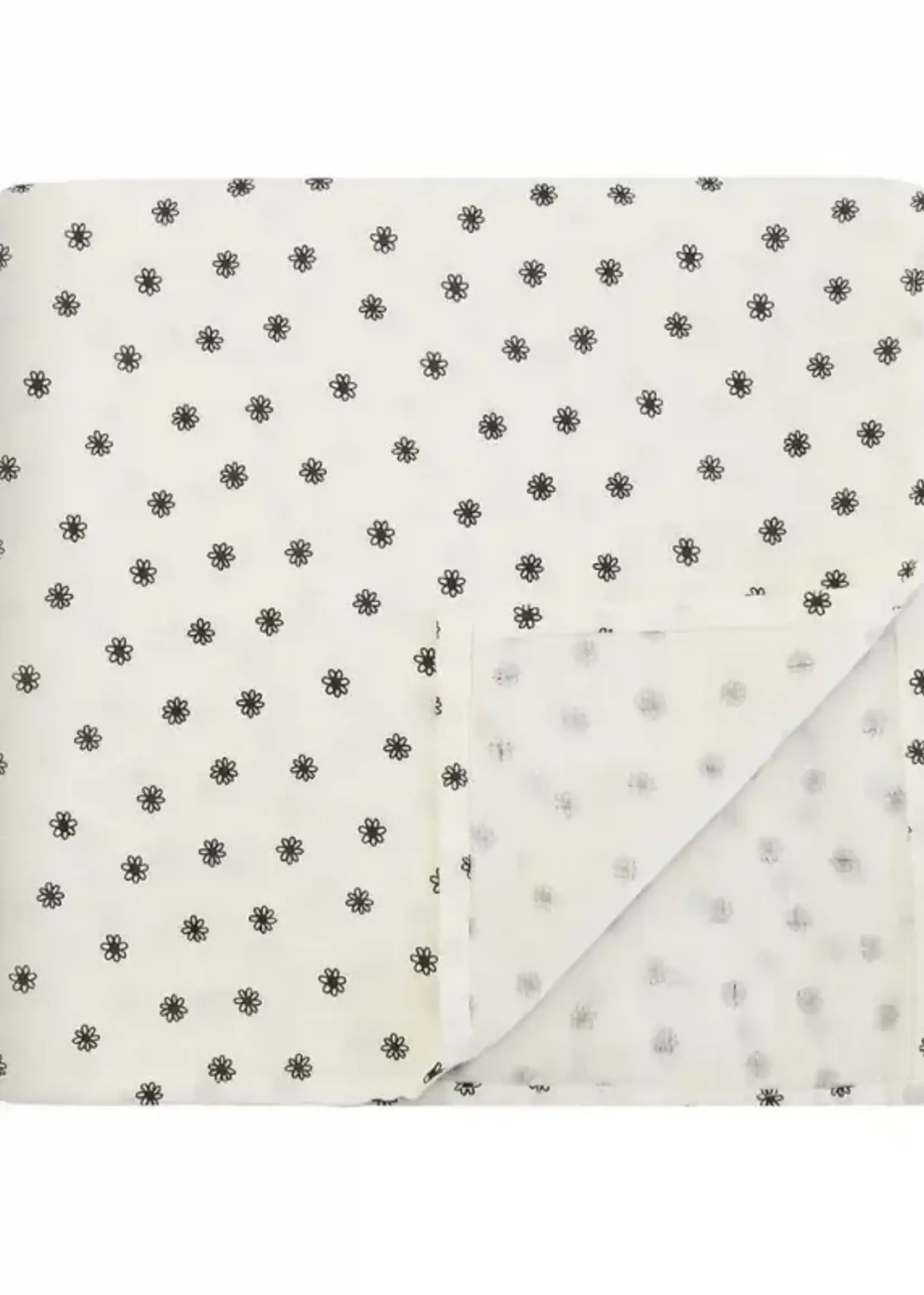 Mushie Mushie - swaddle black daisy 120x120